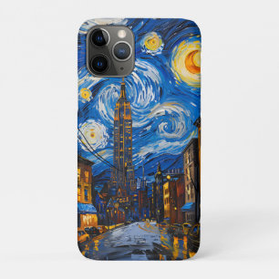 Funda Para iPhone 11 Pro Diseño de arte estilo Van Gogh en Nueva York