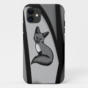 Funda Para iPhone 11 Diseño de arte moderno Fox en plata