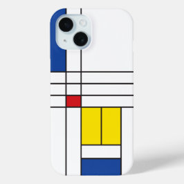 Funda Para iPhone 15 Diseño de arte moderno Mondrian II Minimalista De