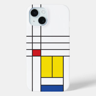 Funda Para iPhone 15 Diseño de arte moderno Mondrian II Minimalista De
