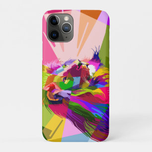 Funda Para iPhone 11 Pro Diseño de arte pop prismático colorido de león-625
