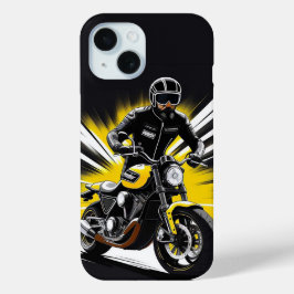 Funda Para iPhone 15 Diseño de aventura para motociclistas oscuros