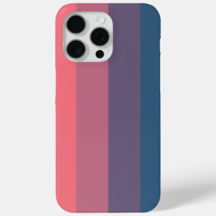 Funda Para iPhone 15 Pro Max Diseño de banda de degradado rosa a azul vibrante