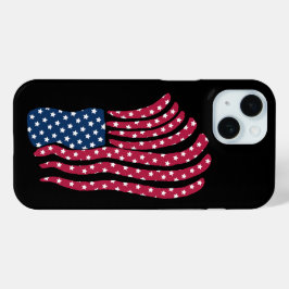 Funda Para iPhone 15 Diseño De Bandera Blanca Y Azul Rojas