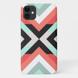 Funda Para iPhone 11 Diseño de bloques de colores geométricos de Aqua