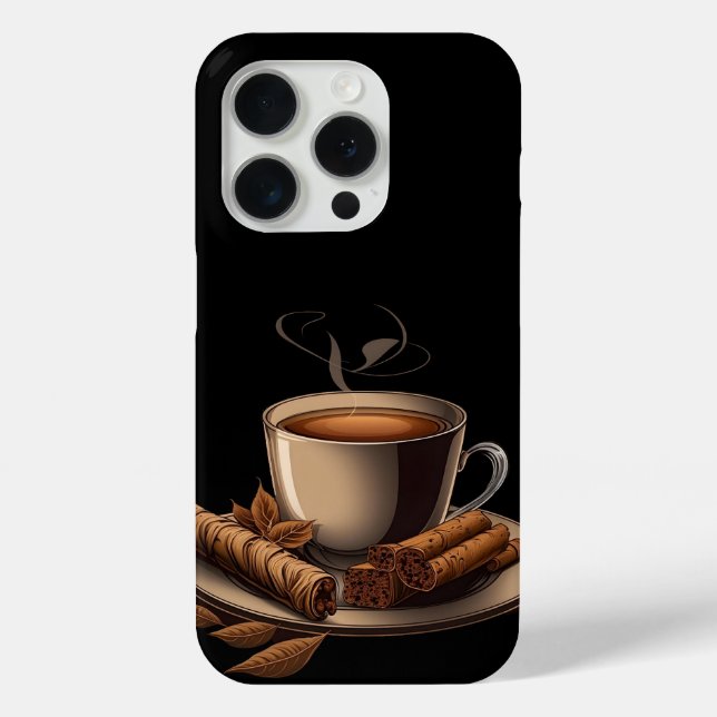 Funda De Case-Mate Para iPhone Diseño de café (Reverso )