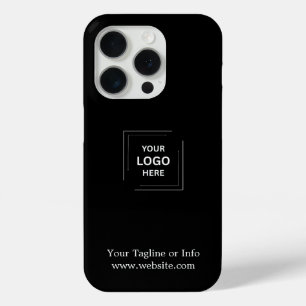 Funda Para iPhone 15 Pro Diseño de caso de iPhone de logotipo de negocio mi