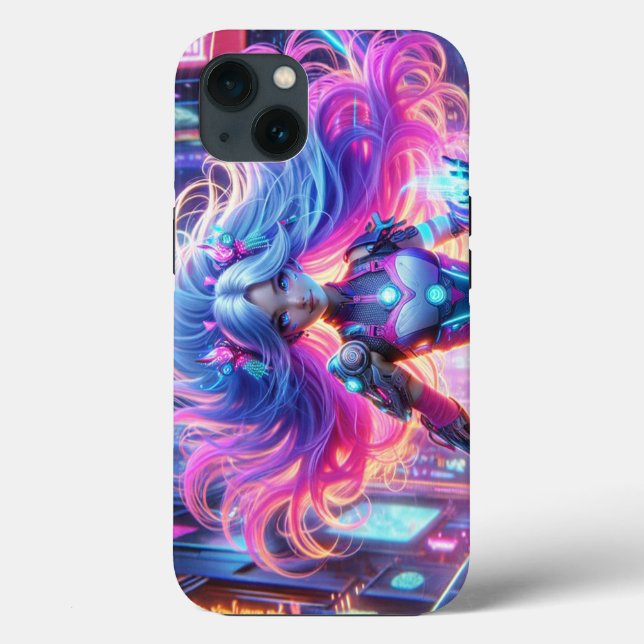 Funda De Case-Mate Para iPhone Diseño de chica lindo (Reverso )