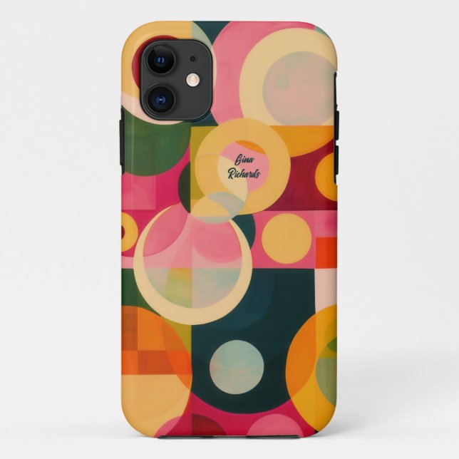 Funda De Case-Mate Para iPhone Diseño de Círculo Abstracto (Reverso)
