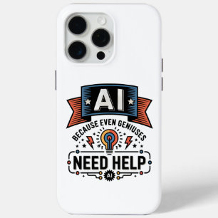 Funda Para iPhone 15 Pro Max Diseño de cita de tecnología de humor genial de IA