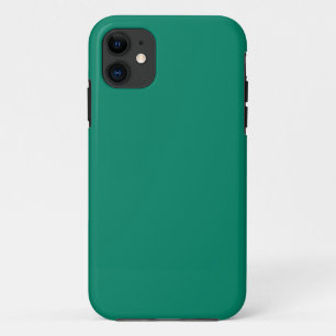 Funda Para iPhone 11 Diseño de color sólido azul oscuro verde esmeralda