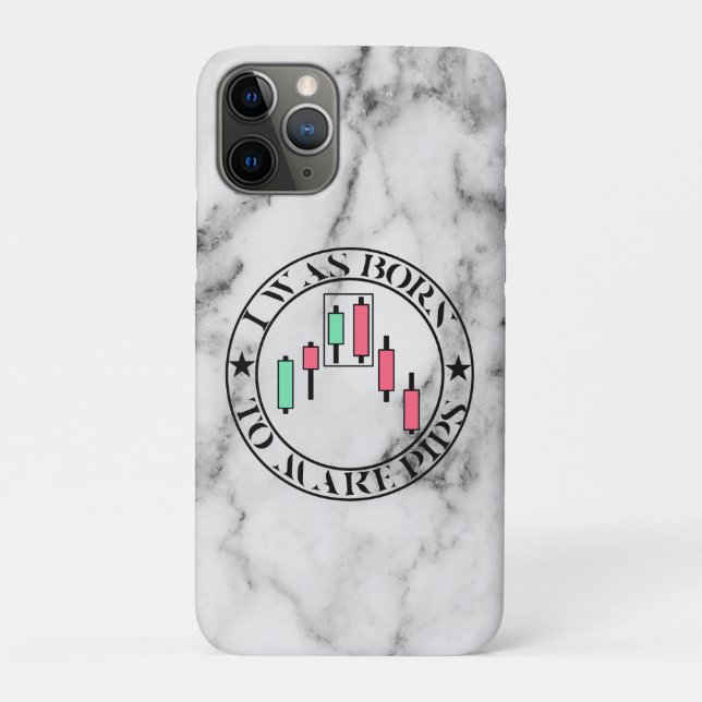 Funda De Case-Mate Para iPhone Diseño de comercio | Patrón bajista Mármol | Pips (Reverso)