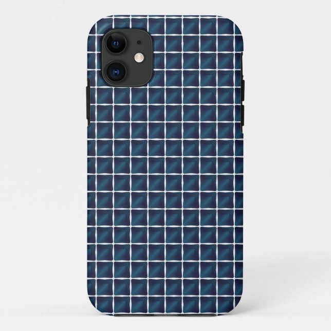 Funda De Case-Mate Para iPhone Diseño de compartimento en azul redondeado (Reverso)