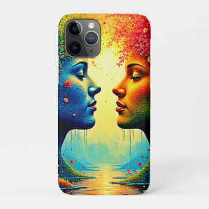 Funda Para iPhone 11 Pro Diseño de Conexión de Arcoíris con Alma