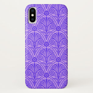 Funda Para iPhone X Diseño de cosecha azul púrpura