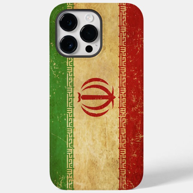 Funda De Case-Mate Para iPhone Diseño de cosecha de bandera de Irán (Reverso )