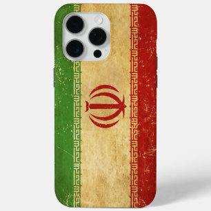 Funda Para iPhone 15 Pro Max Diseño de cosecha de bandera de Irán