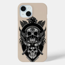 Funda Para iPhone 15 Diseño de cráneo gótico