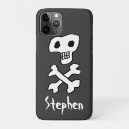 Funda Para iPhone 11 Pro Diseño de cráneo pirata y cruces