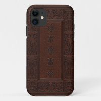 Diseño de cuero antiguo del libro grabado en