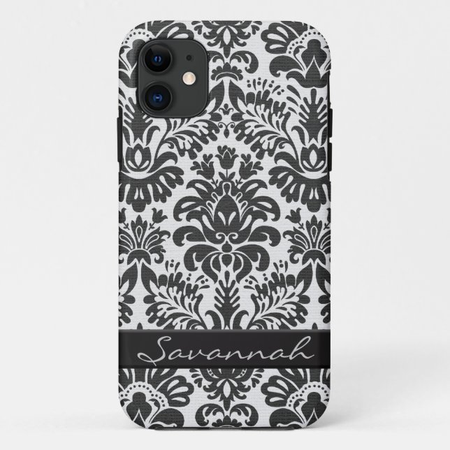 Funda De Case-Mate Para iPhone Diseño de Damasco Personalizado (Reverso)
