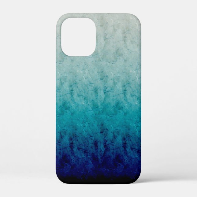Funda De Case-Mate Para iPhone Diseño de degradado de mármol azul (Reverso )