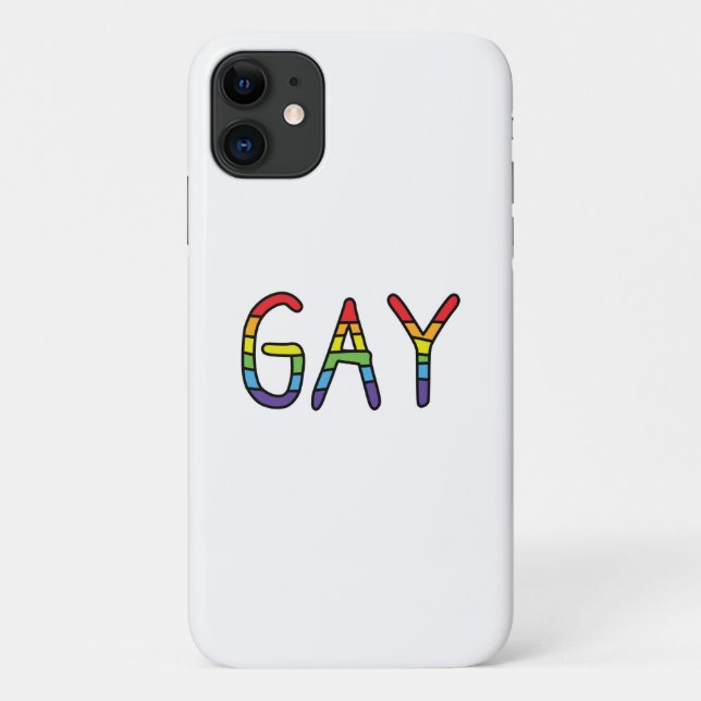Funda De Case-Mate Para iPhone Diseño de Doodle Gay (Reverso)