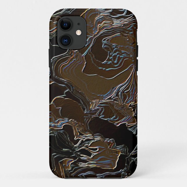 Funda De Case-Mate Para iPhone Diseño de efecto camuflaje marrón (Reverso)