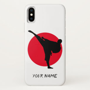 Funda Para iPhone X Diseño de encargo del retroceso del karate de los