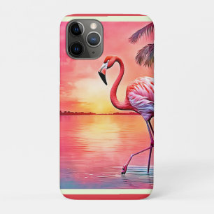 Funda Para iPhone 11 Pro Diseño de escena de flamenco rosa