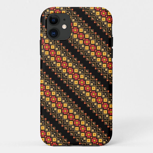 Funda De Case-Mate Para iPhone Diseño de estampados florales en ucrania (Reverso)