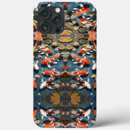 Funda Para iPhone 13 Pro Max Diseño de estilo Mosaico Romano de Koi Pond