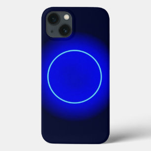 Funda Para iPhone 13 Diseño de estuches de iphone azul en círculo de ne