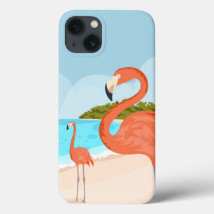 Funda Para iPhone 13 Diseño de estuches para iPhone Flamingo rosa, Arub