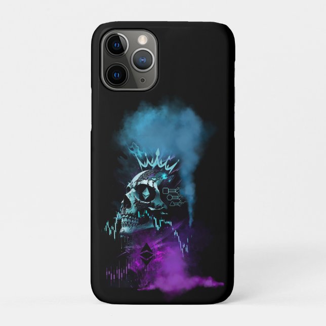 Funda De Case-Mate Para iPhone Diseño de fantasía | Criptomoneda | Ethereum (Reverso)