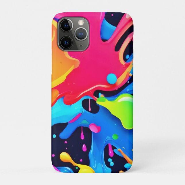Funda De Case-Mate Para iPhone Diseño de Fiesta de pintura vibrante (Reverso)