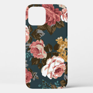 Funda Para iPhone 12 diseño de flores adorables ilustraciones textiles,
