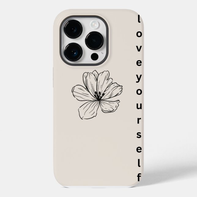Funda De Case-Mate Para iPhone diseño de flores de iphone (Reverso )