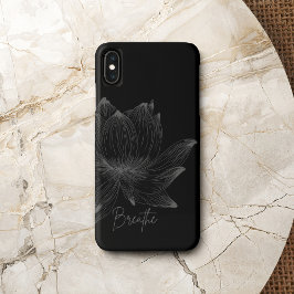 Funda Para iPhone XS Max Diseño de flores Lotus Yoga Meditación Amantes del