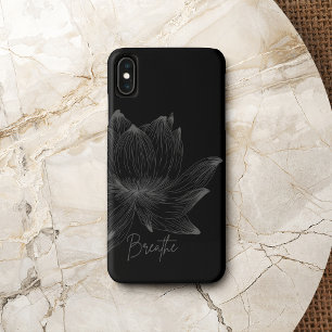 Funda Para iPhone XS Max Diseño de flores Lotus Yoga Meditación Amantes del