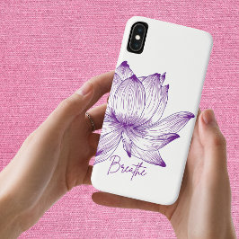 Funda Para iPhone XS Max Diseño de flores Lotus Yoga Meditación Amantes Púr