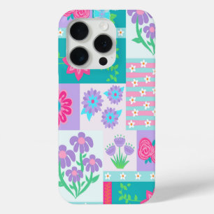 Funda Para iPhone 15 Pro Diseño de flores vibrantes en flor