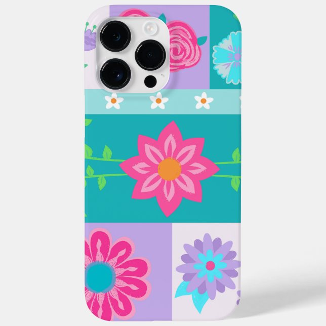 Funda De Case-Mate Para iPhone Diseño de flores vibrantes en flor (Reverso)
