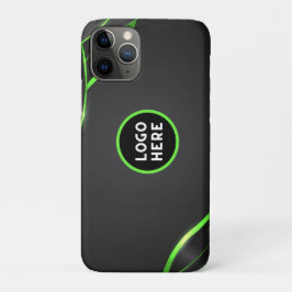 Funda Para iPhone 11 Pro Diseño de fluido abstracto negro y verde | Agregar