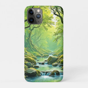 Funda Para iPhone 11 Pro Diseño de flujo forestal encantado
