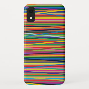 Funda Para iPhone XR Diseño de franjas coloridas abstractas