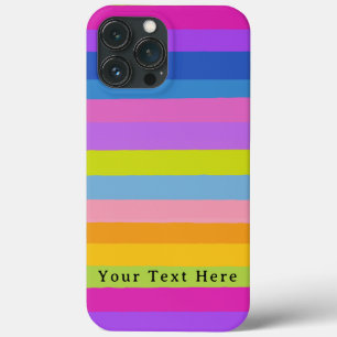 Funda Para iPhone 13 Pro Max Diseño de franjas de colores vivos