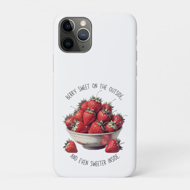 Funda De Case-Mate Para iPhone Diseño de fresa - Berry Sweeter Inside (Reverso)