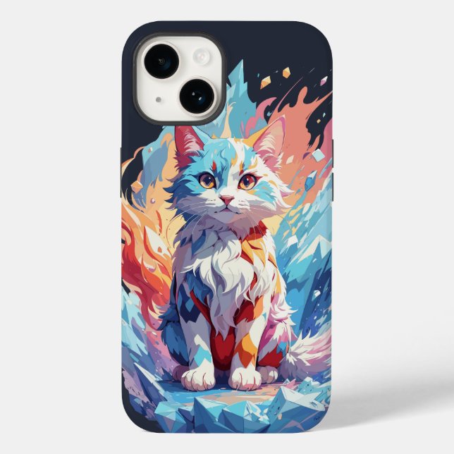 Funda De Case-Mate Para iPhone Diseño de gatos con fantasía de cristal (Reverso )
