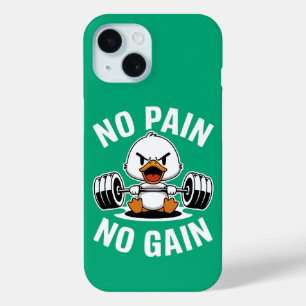 Funda Para iPhone 15 Diseño de gimnasio de pato   Gracioso trabajo de f